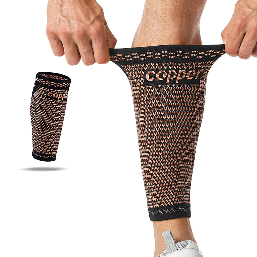 Compression Sleeve Calf - 1 Stück Kupfer-Kalbskompressionsmanschette für Männer &