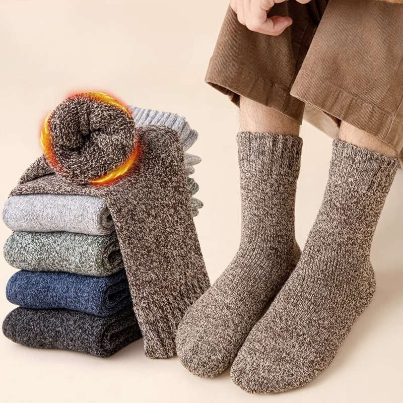 5 Paar einfarbige Baumwollsock – Thermal Sock Winter Bewertung und Preis