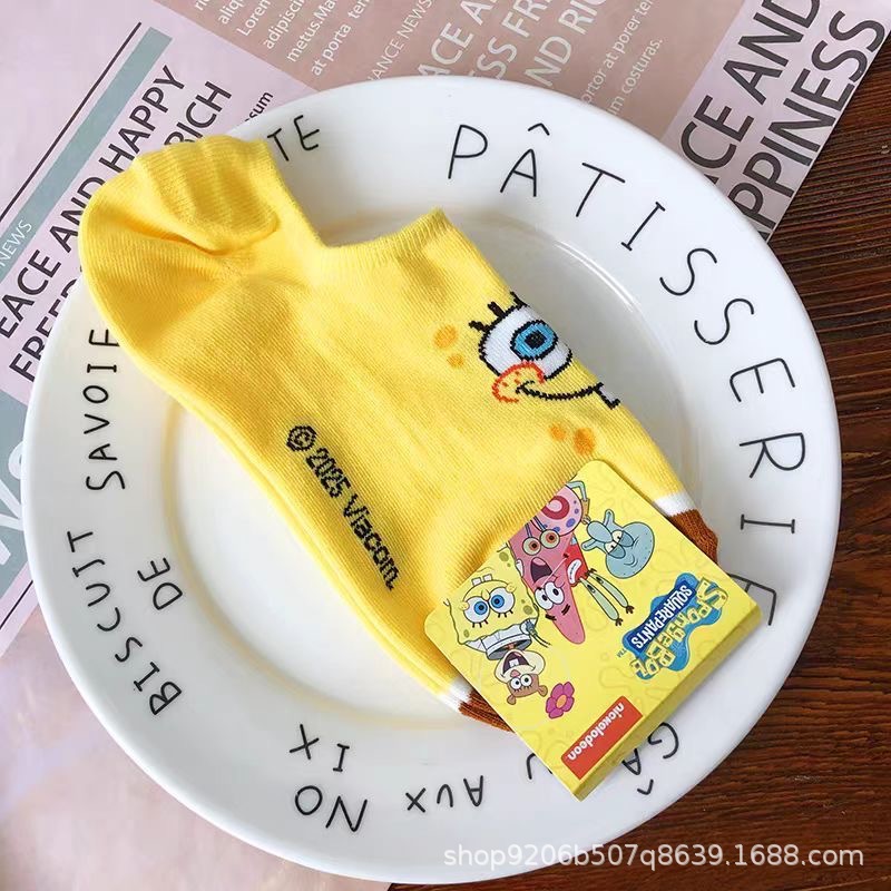 4 Stück Niedliche SpongeBob Sc – Invisibility Sock Loafer Bewertung und Preis
