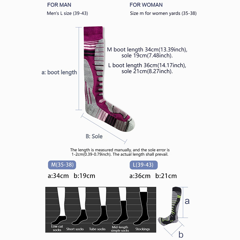 GTUBIKE 1 Paar neue Skisocken  – Wool Hiking Sock Bewertung und Preis